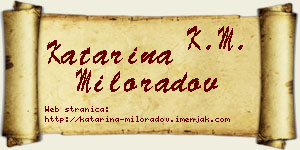 Katarina Miloradov vizit kartica